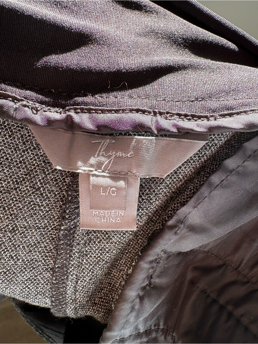 Thyme Maternity Black Overband Grey Ponte Skinny Pants - Picture 4 of 4